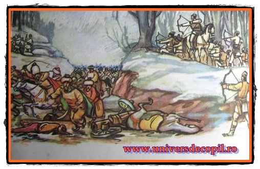 Moldovenii condusi de Stefan cel Mare se apara impotriva turcilor si a tatarilor